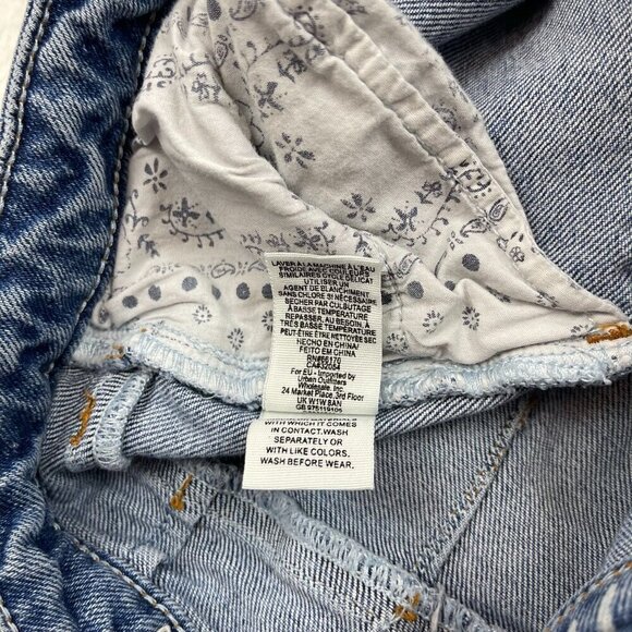 Free People We The Free High Rise Jean Shorts 27 Button Fly Cut Off Denim - Picture 10 of 10